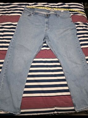Wrangler Men's Relaxed Fit Bootcut Jeans Light Wash Blue Denim Western 42x30